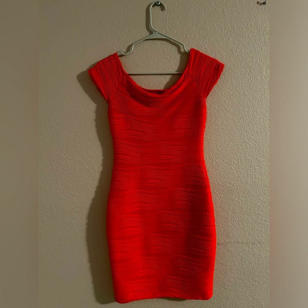 Bright orange dress casual